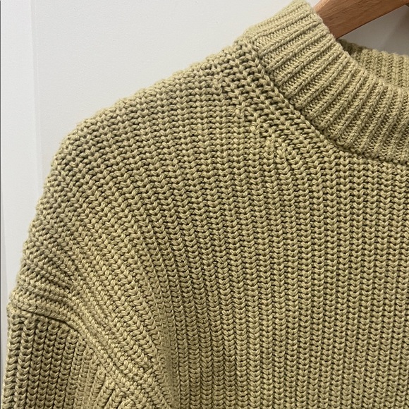 Women's Tan 100% Organic Cotton Sweater Size XS - Picture 3 of 7